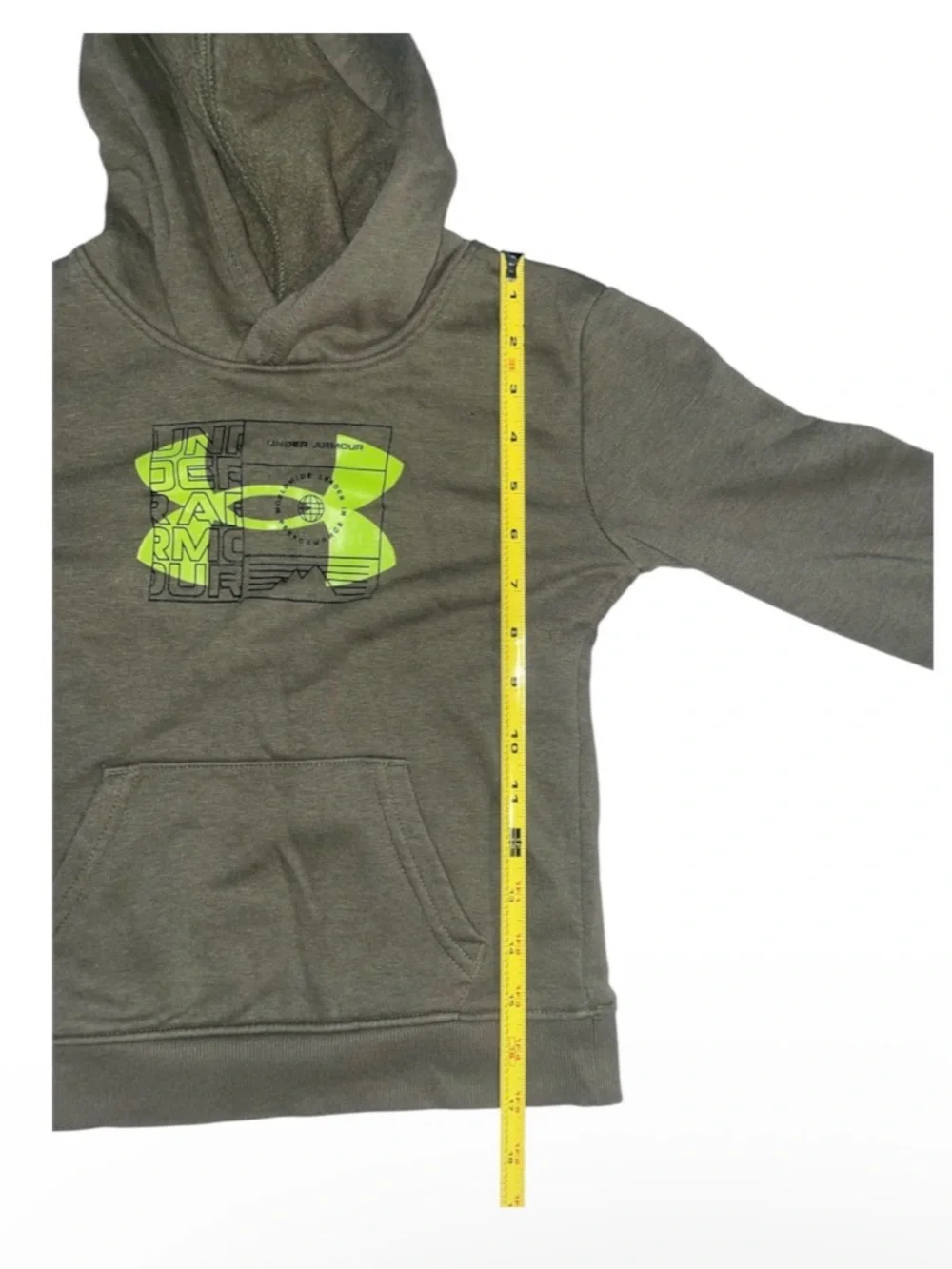 Under Armour Kids Hoodies in Olive Green & Light Heather Gray
